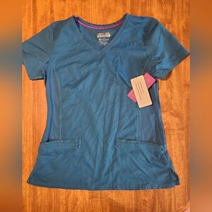 Purple Label Yoga Women's Green V-Neck Top 42-15